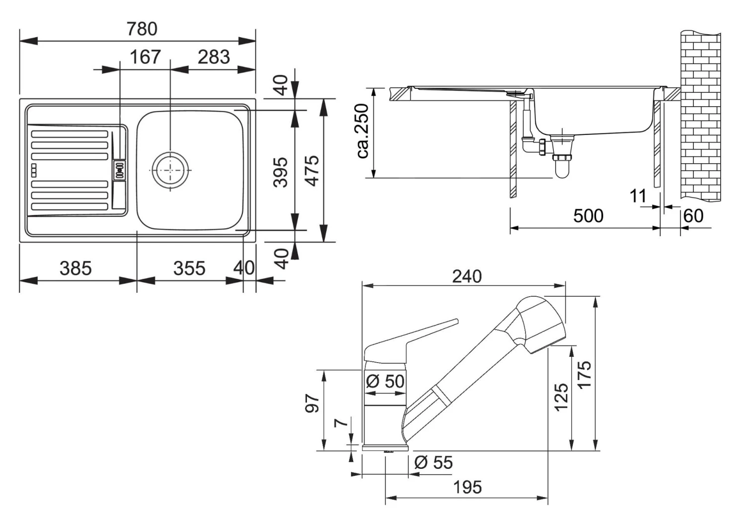 Franke Sets - Keukenset N12, Rvs Spoelbak EFN 614-78 + Kraan FC 9547.031, Chroom 101.0684.401 2 Franke Sets - Keukenset N12, Rvs Spoelbak EFN 614-78 + Kraan FC 9547.031, Chroom 101.0684.401 - Afbeelding 2