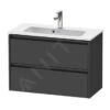 Duravit Ketho.2 - Wastafelkast 549x810x390 Mm, 2 Laden, Grafiet Mat K25256049490000