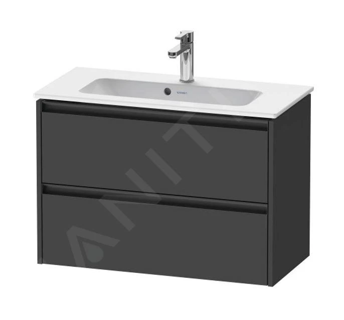Duravit Ketho.2 - Wastafelkast 549x810x390 Mm, 2 Laden, Grafiet Mat K25256049490000 1 Duravit Ketho.2 - Wastafelkast 549x810x390 Mm, 2 Laden, Grafiet Mat K25256049490000