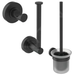 Ideal Standard IOM - Set Badkameraccessoires, Mat Glas/zwart A9246XG