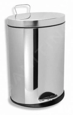 Novaservis Badkamer Accessoires - Prullenbak Rond 12 L, Chroom 6161,0