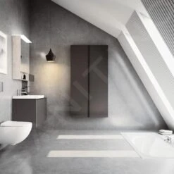 Geberit Acanto - Hoge Badkamerkast 1730x450 Mm, Lava Look 500.637.JK.2 -Woonwinkel beb568530436d684ab101294