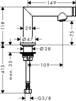 Axor Uno - Select Fonteinkraan, Chroom 45130000 -Woonwinkel bf47ae0b216629b236f01be5 1