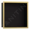 Hansgrohe XtraStoris Individual - Inbouwnis Met Designlijst, 300x300x100 Mm, Mat Zwart/gepolijst Goud 56098990