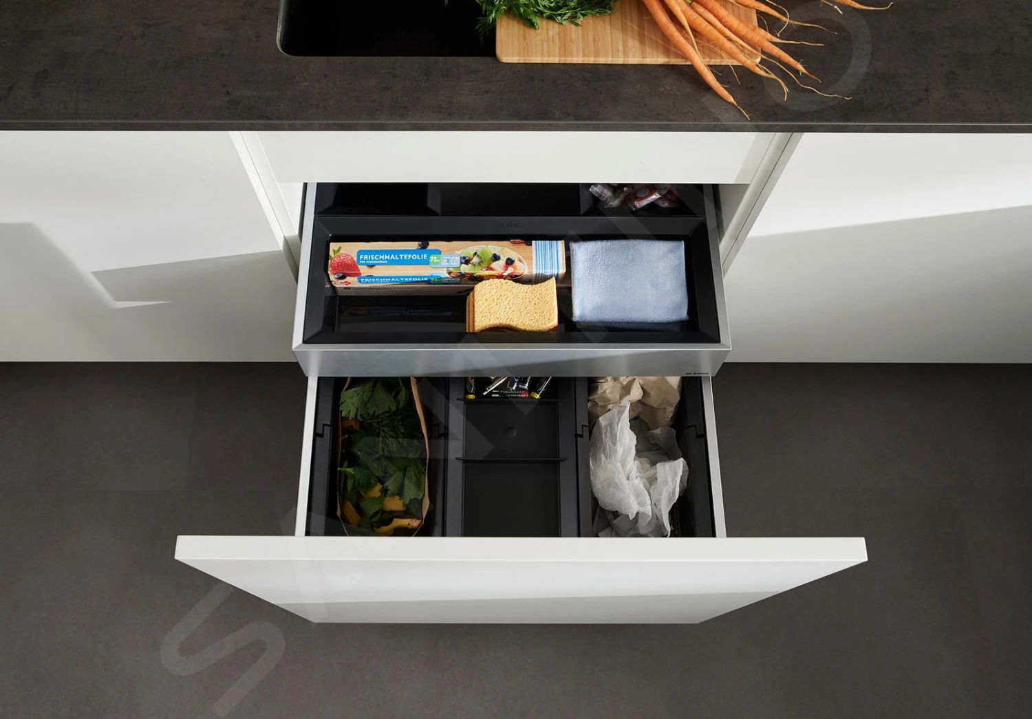 Blanco Select - Inbouw Afvalemmer, Met Scheidingswand, 45 L 526209 3 Blanco Select - Inbouw Afvalemmer, Met Scheidingswand, 45 L 526209 - Afbeelding 3