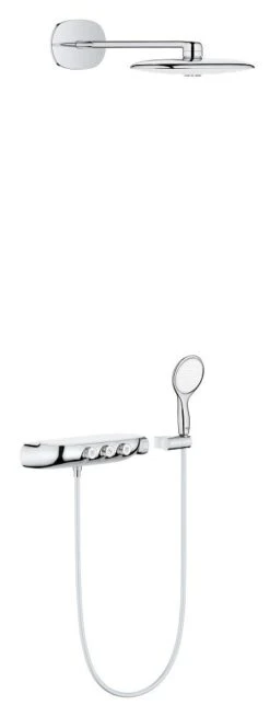 Grohe Rainshower SmartControl - Shower System 360 Duo, Douchemengkraan Thermostatisch Met Doucheset, Moon White 26443LS0