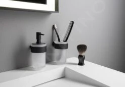 Sapho Gedy Pirenei - Tandenborstelhouder Met Houder, Satijn Glas/mat Zwart PI1014 -Woonwinkel ca59f435b237fd9553454dce