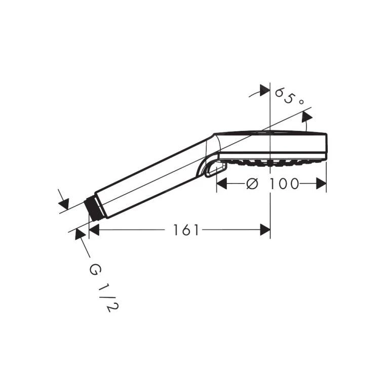 Hansgrohe Vernis Blend - Douchekop Vario EcoSmart, 2 Straalsoorten, Chroom 26340000 2 Hansgrohe Vernis Blend - Douchekop Vario EcoSmart, 2 Straalsoorten, Chroom 26340000 - Afbeelding 2