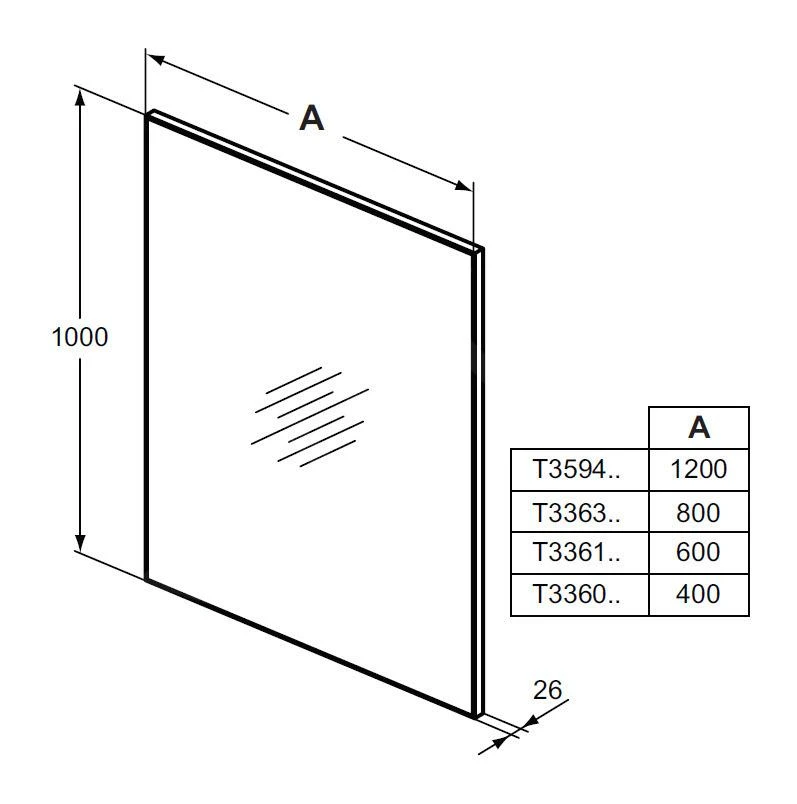 Ideal Standard Mirror&Light - Spiegel 400x1000 Mm Met Omlijsting T3360BH 2 Ideal Standard Mirror&Light - Spiegel 400x1000 Mm Met Omlijsting T3360BH - Afbeelding 2