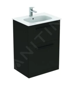 Ideal Standard I.Life A - Wastafelkast, 600x440x853 Mm, 2 Laden, Mat Carbon Grijs T5273NV -Woonwinkel d793019bf57f830f85fabe1e