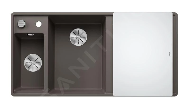 Blanco Axia III 6 - Silgranit Spoelbak, 990x500 Mm, Met Afvoerbediening En Toebehoren, InFino, Grijs 527230 3 Blanco Axia III 6 - Silgranit Spoelbak, 990x500 Mm, Met Afvoerbediening En Toebehoren, InFino, Grijs 527230 - Afbeelding 3