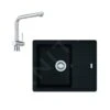 Franke Sets - Keukenset G95, Fragraniet Spoelbak BFG 611-62 En Keukenkraan Samoa, Mat Zwart/chroom 114.0675.660