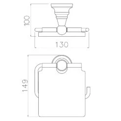 Sapho Diamond - Toiletrolhouder Met Afdekking, Chroom 1317-17 -Woonwinkel e51ac624b98d9ca893bc04ab
