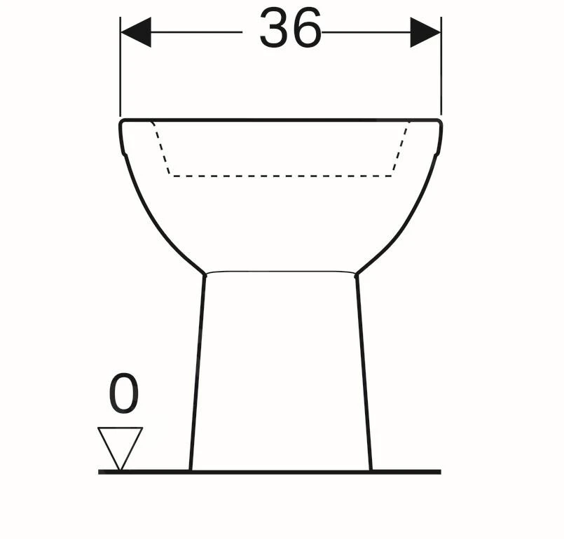 Geberit Selnova - Staande Toiletpot, Bodemafval, 670x360 Mm, Wit 500.281.01.1 4 Geberit Selnova - Staande Toiletpot, Bodemafval, 670x360 Mm, Wit 500.281.01.1 - Afbeelding 4