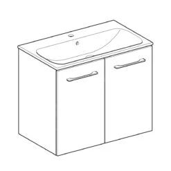 Geberit Selnova Square - Wastafelonderkast 635x788x480 Mm, Met Wastafel, 2 Deuren, Glanzend Wit 501.256.00.1 -Woonwinkel e9e9681a8eed1837e36aca66