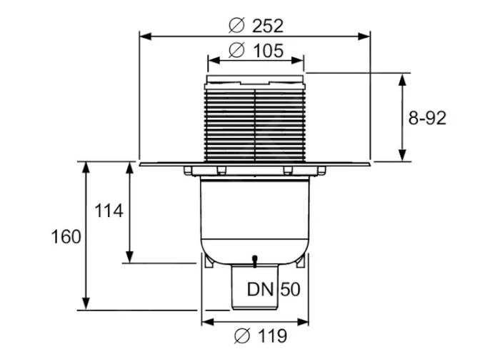 Tece Douchegoten - Afvoerset Loodrecht 100x100 Mm, Rvs/kunststof 3601300 2 Tece Douchegoten - Afvoerset Loodrecht 100x100 Mm, Rvs/kunststof 3601300 - Afbeelding 2