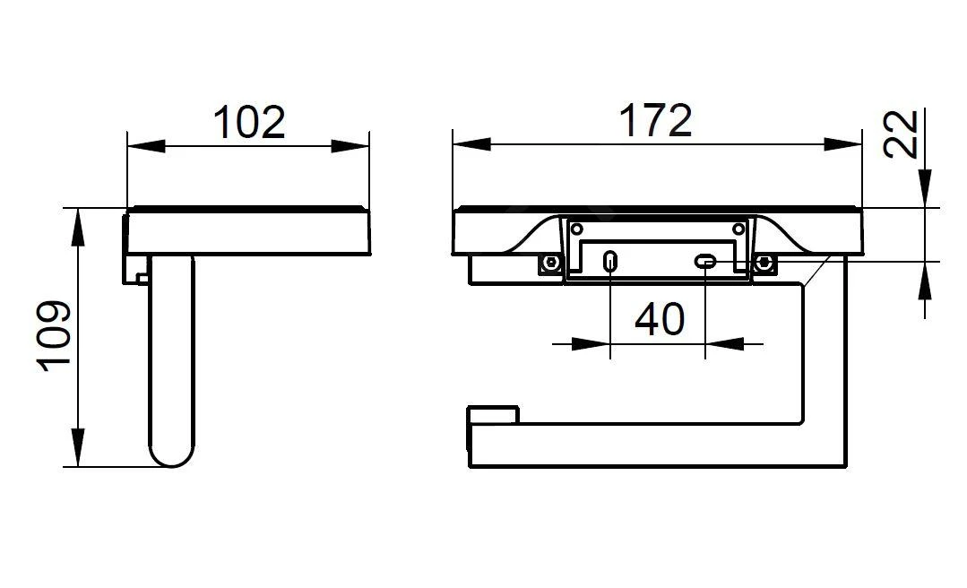 Keuco Reva - Toiletpapierhouder, Chroom 12873019000 2 Keuco Reva - Toiletpapierhouder, Chroom 12873019000 - Afbeelding 2