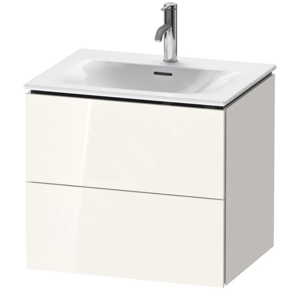 Duravit L-Cube - Wastafelonderkast 550x620x481 Mm, 2 Laden, Glanzend Wit LC630502222 1 Duravit L-Cube - Wastafelonderkast 550x620x481 Mm, 2 Laden, Glanzend Wit LC630502222