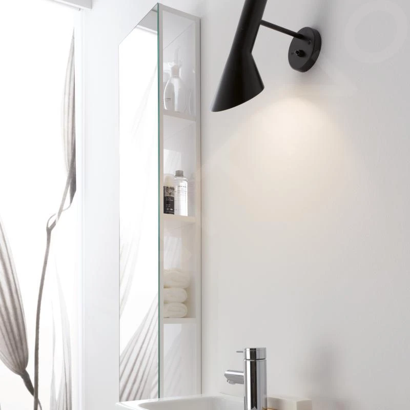 Geberit ICon - Rek Met Spiegel 280x1200x140 Mm, Mat Wit 841028000 3 Geberit ICon - Rek Met Spiegel 280x1200x140 Mm, Mat Wit 841028000 - Afbeelding 3