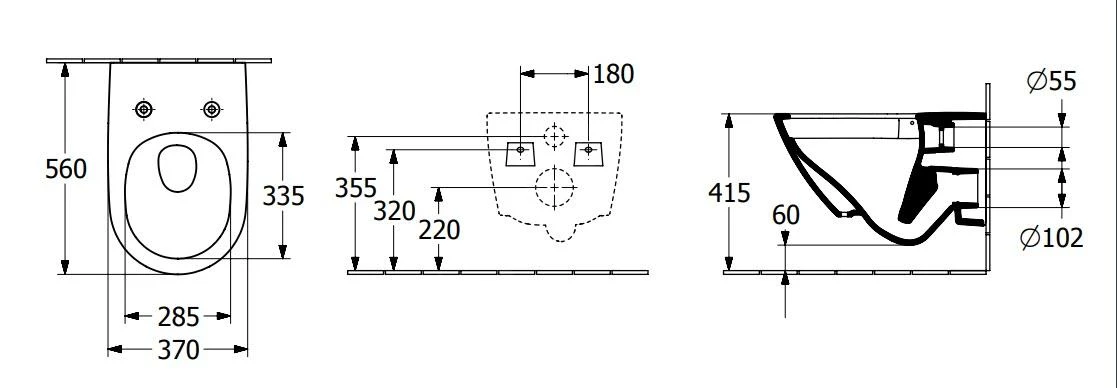 Villeroy & Boch Subway 3.0 - Hangend Toilet, TwistFlush, DirectFlush, CeramicPlus, Stone White 4670T0RW 2 Villeroy & Boch Subway 3.0 - Hangend Toilet, TwistFlush, DirectFlush, CeramicPlus, Stone White 4670T0RW - Afbeelding 2
