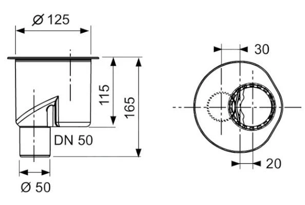 Tece Toebehoren - Sifon Voor Verticale Douchegoot, Afvoer DN50 650003 2 Tece Toebehoren - Sifon Voor Verticale Douchegoot, Afvoer DN50 650003 - Afbeelding 2